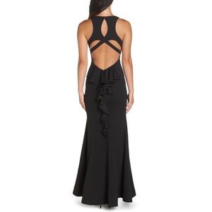 Sequin Hearts Black Cutout Back Dress